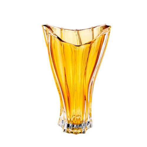 Vaso de Cristal Chumbo Paradise Ambar 30 Cm