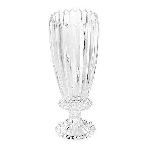 Vaso de Cristal com Pé Transparente - Wolff Geneva 36,5cm