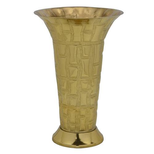 Vaso de Metal Dourado Alena 44cm Espressione