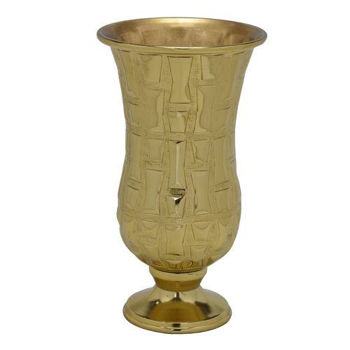 Vaso de Metal Dourado Alena 36cm Espressione