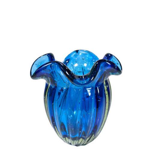 Vaso de Murano Gloriosa Safira 11x14 Cm