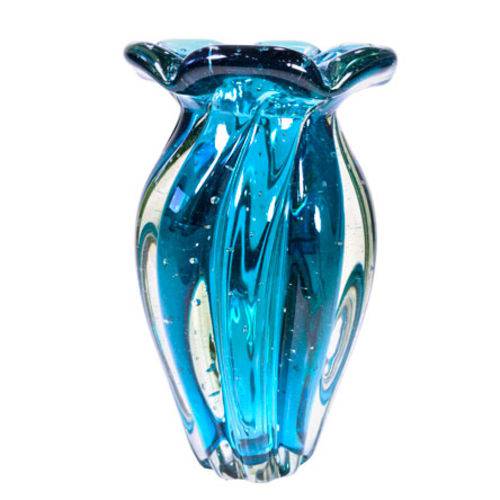Vaso de Murano Jasmine Acqua 12x22 Cm