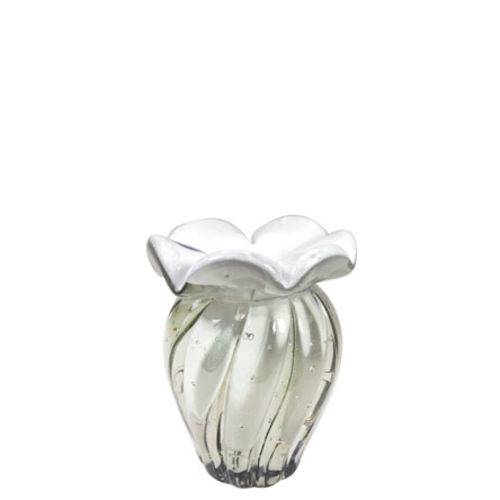 Vaso de Murano Jasmine Perola 10x14 Cm