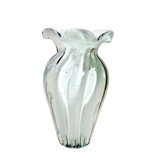 Vaso de Murano Jasmine Perola 19x12 Cm