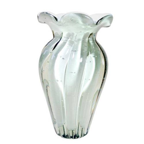 Vaso de Murano Jasmine Perola 12x22 Cm