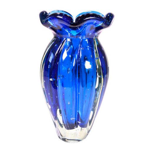 Vaso de Murano Jasmine Safira 12x22 Cm