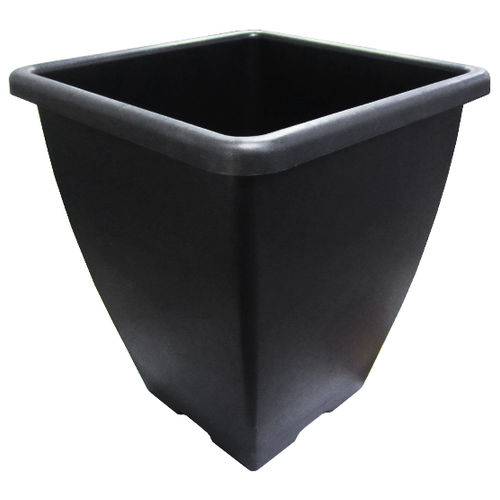 Vaso de Plastico Quadrado Balbec Preto 50x44 5cm