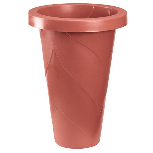 Vaso de Plastico Redondo Roma Coluna Telha Grande 21l 50 5x36cm de Ø
