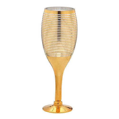 Vaso de Vidro 40cm Styllus Gold
