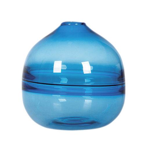 Vaso de Vidro Azul 19.5cm Prainha