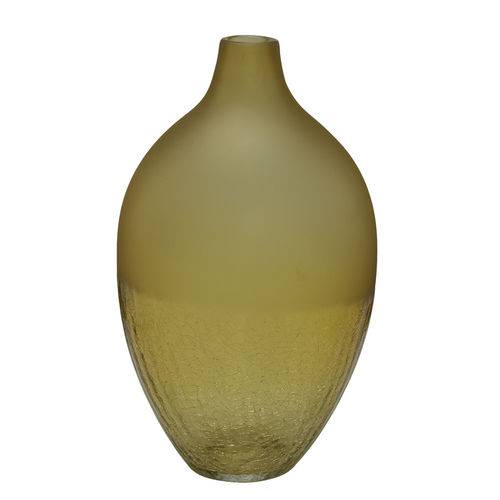 Vaso de Vidro 33cm Ambar e Transparente Espressione