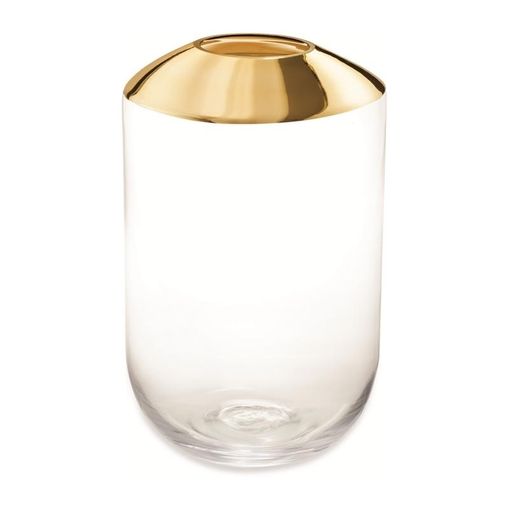 Vaso de Vidro Dourado 22,5cm Oliver Mart