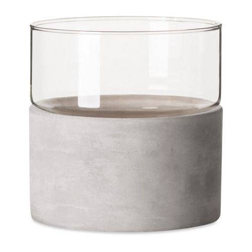 Vaso de Vidro e Cimento Pure 13,5cm 9479 Mart