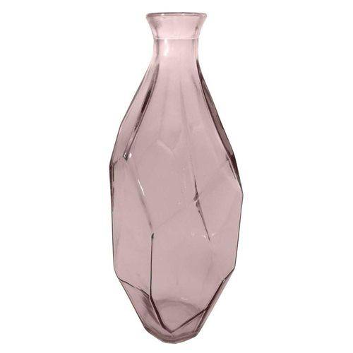 Vaso de Vidro Origami 31cm Rosa - 58295