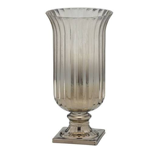 Vaso de Vidro Prateado Style 30cm Espressione