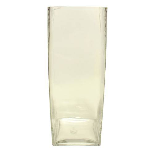 Vaso de Vidro Quadrado Transparente 40cm