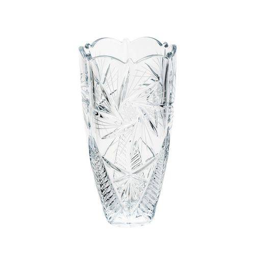 Vaso de Vidro Sodo-cálcico com Titanio Bojudo Pinwheel Luxo 25cm
