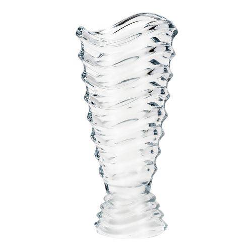 Vaso Decorativa de Cristal Ecológico 41.5cm com Pé Wave Bohemia