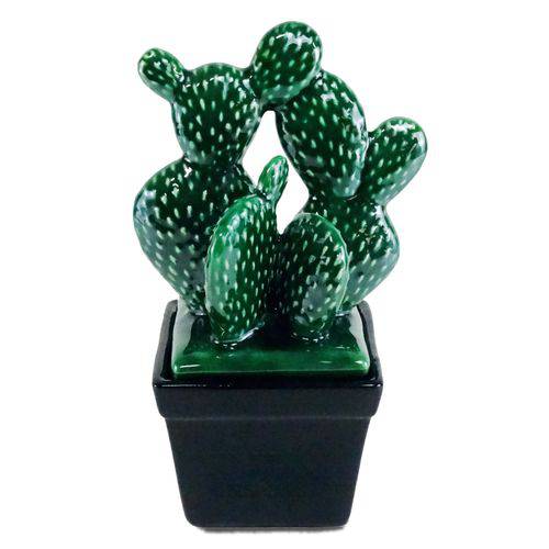 Vaso Decorativo Cacto - Cachepot Cerâmica com Tampa Cactus