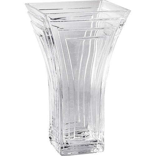 Vaso Decorativo Cascade Rojemac Cristal Bohemia Transparente 25,5x15,5x15,5cm