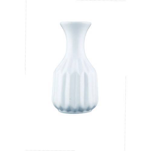 Vaso Decorativo Cerâmica Branco 6,5x12x6,5cm