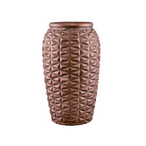 Vaso Decorativo Cerâmica Cobre 22x41x22cm