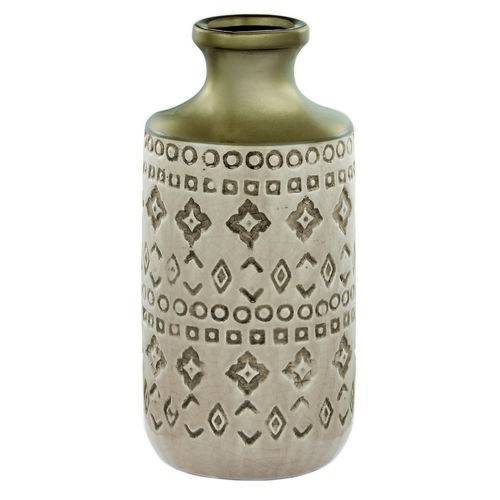 Vaso Decorativo Cerâmica Nude 12,5X26X12,5Cm