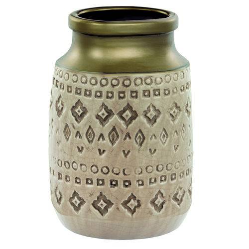 Vaso Decorativo Cerâmica Nude 17x25,5x17cm