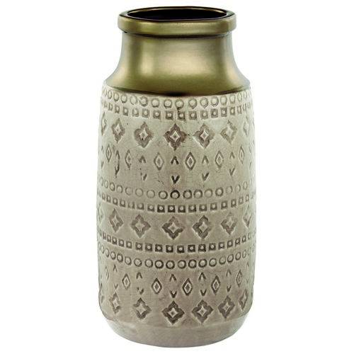 Vaso Decorativo Cerâmica Nude 18,5X37X18,5Cm