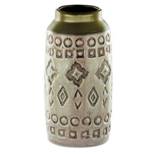 Vaso Decorativo Cerâmica Nude 7x14x7cm