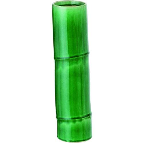 Vaso Decorativo Cerâmica Verde 8,5X33X8,5Cm