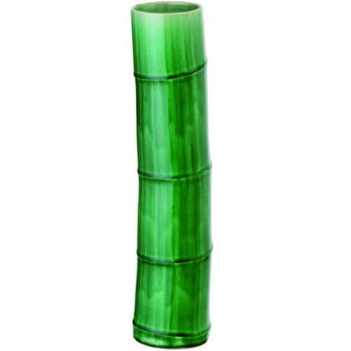 Vaso Decorativo Cerâmica Verde 9,5X42X9,5Cm