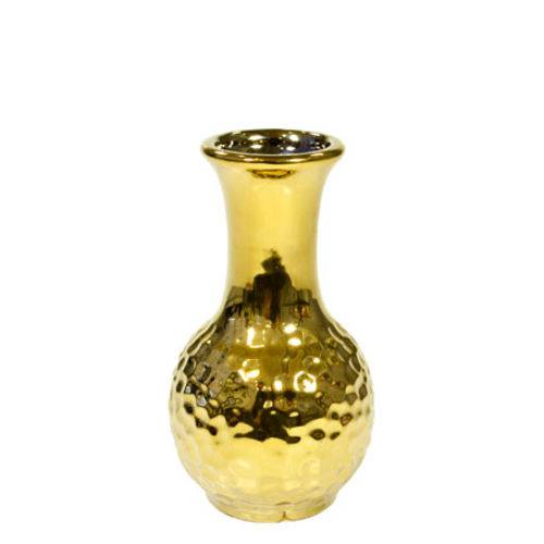 Vaso Decorativo de Cerâmica Dourado 12,5 Cm