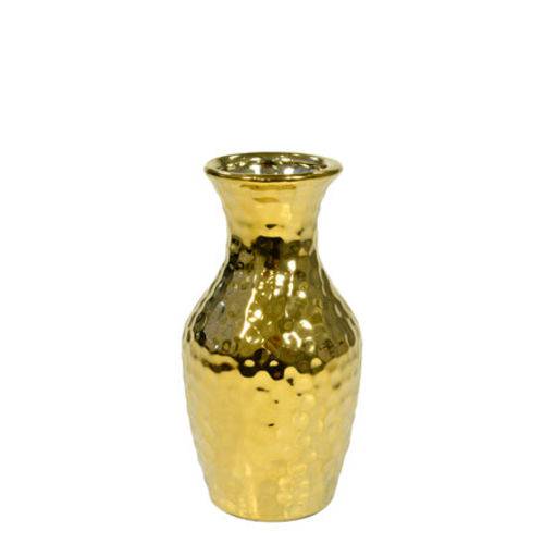 Vaso Decorativo de Cerâmica Dourado 12,5 Cm
