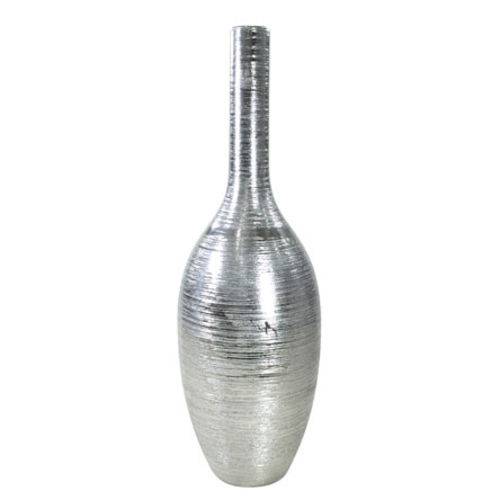Vaso Decorativo de Cerâmica Prata 44,5 Cm