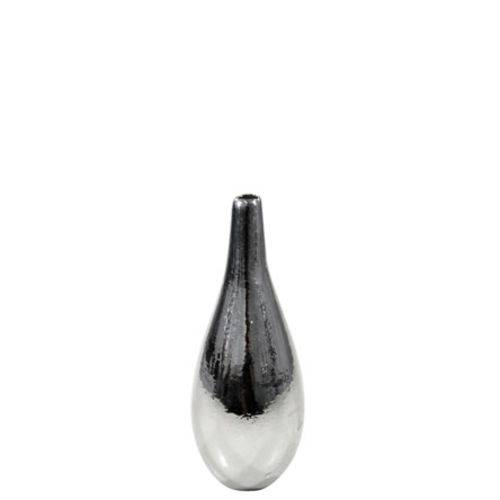 Vaso Decorativo de Cerâmica Prata 25 Cm