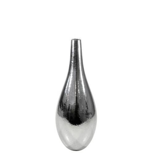 Vaso Decorativo de Cerâmica Prata 36 Cm