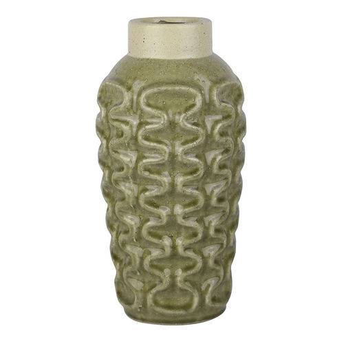 Vaso Decorativo de Cerâmica Verde 15,5x18,5x30,5cm