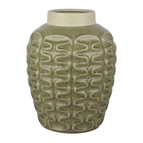 Vaso Decorativo de Cerâmica Verde 26x33cm