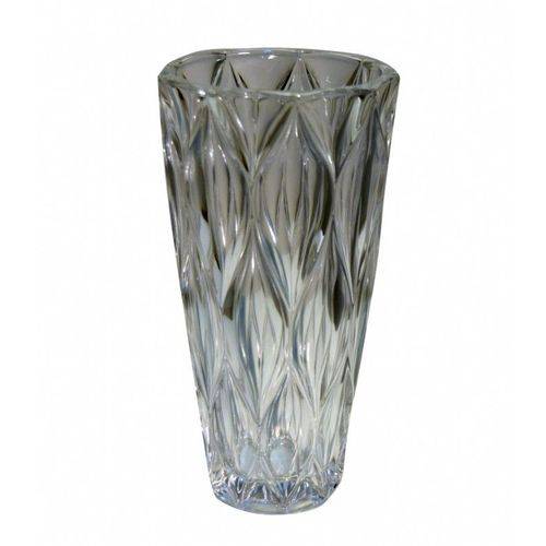 Vaso Decorativo de Vidro - Cone Diamante 25cm