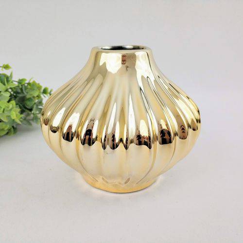 Vaso Decorativo Dourado 12x14cm Decoração P