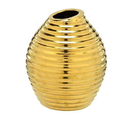 Vaso Decorativo Dourado de Mesa