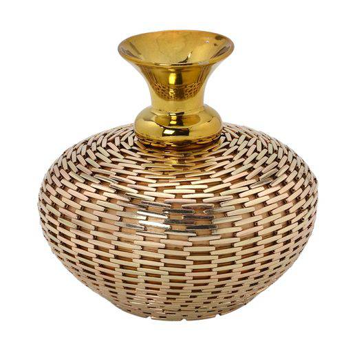 Vaso Decorativo Dourado