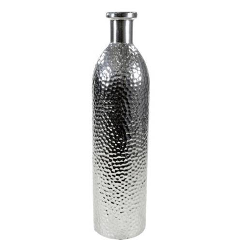 Vaso Decorativo em Cerâmica Prata 40 Cm
