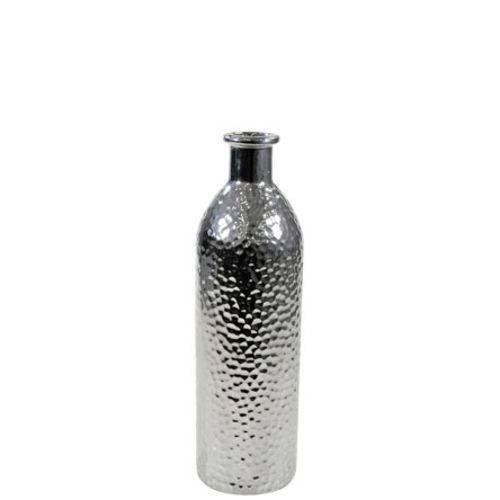 Vaso Decorativo em Cerâmica Prata 29 Cm