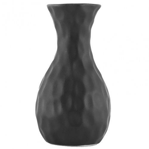 Vaso Decorativo em Cerâmica Preto Fosco 11cm Mart