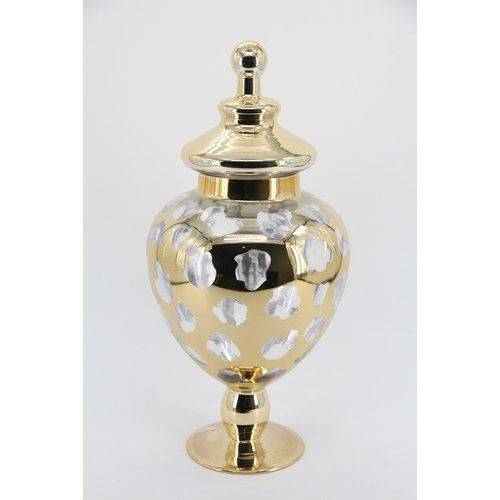 Vaso Decorativo em Vidro Dourado 50 X 25 - G1326