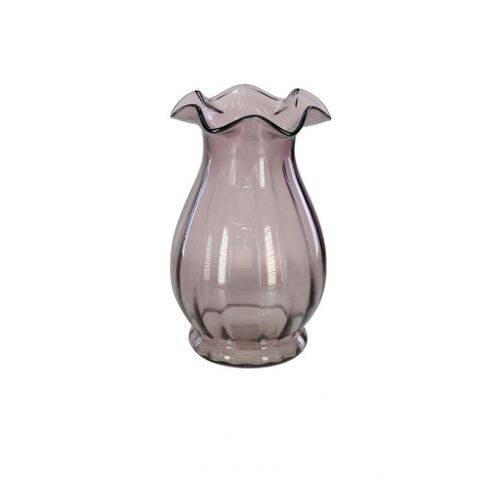 Vaso Decorativo em Vidro Vinho 25cm - D&A