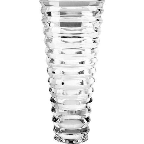 Vaso Decorativo Falco Rojemac Cristal Bohemia Transparente 35x16,5x16,5cm