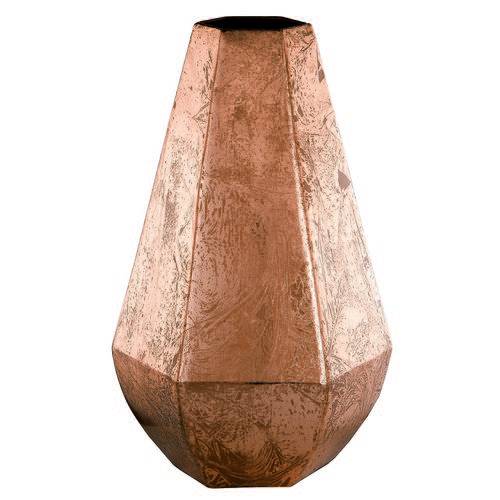 Vaso Decorativo Metal Cobre 16x30,5x18cm